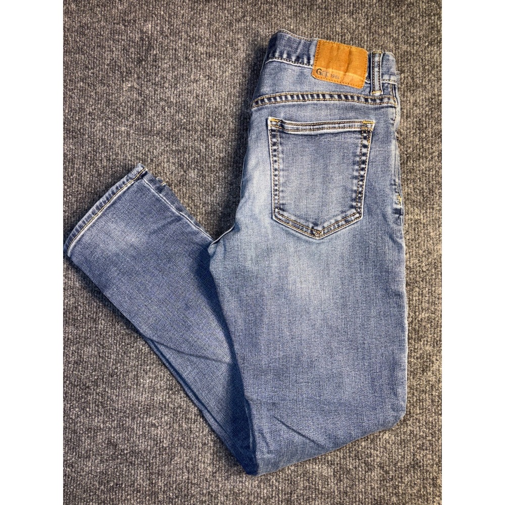 Gap 1969 Straight Jeans Kids Girls 10 Blue Denim Slim-Fit Faded Wash Streetwear
